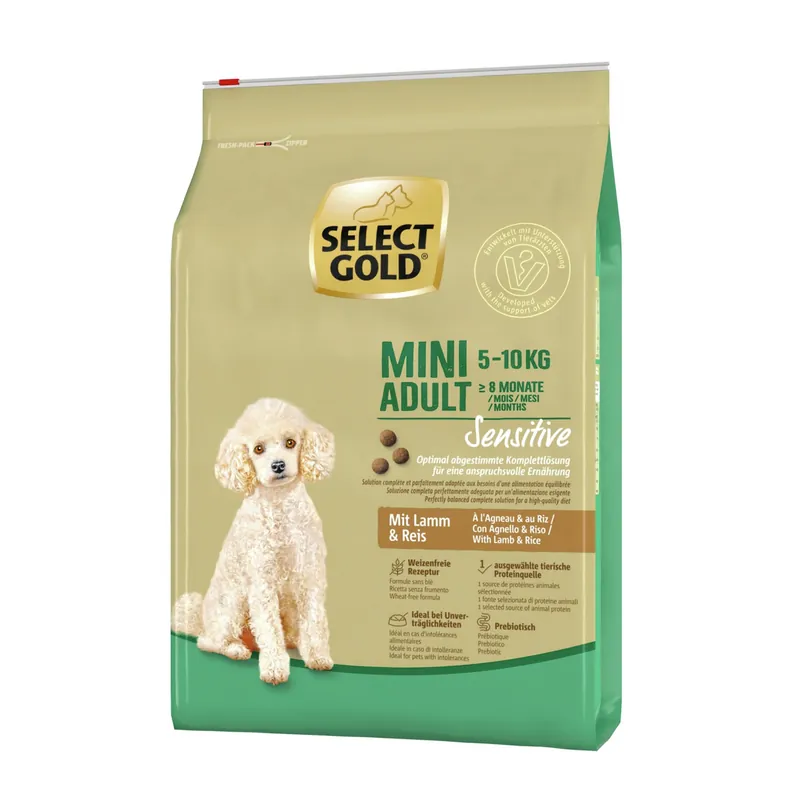 Zertifiziert Select Gold Sensitive Adult Mini Lamm 4 kg